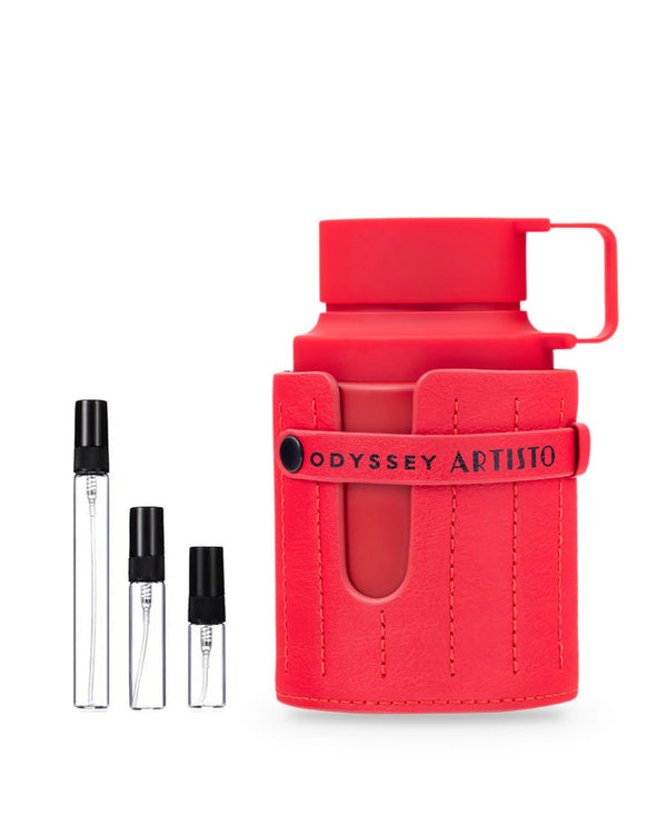 Armaf Odyssey Artisto the Red Edition sample – decant in a glass spray vial (2, 5 or 10 ml)