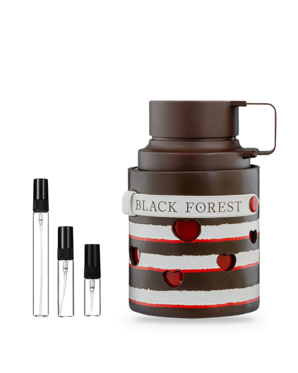 Armaf Odyssey Black Forest Dessert Edition sample – decant in a glass spray vial (2, 5 or 10 ml)