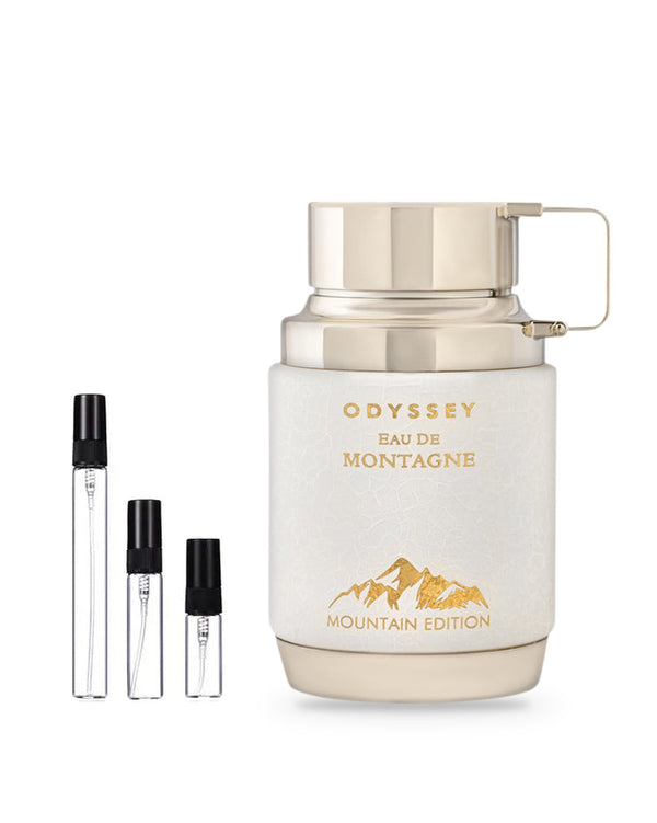 Armaf Odyssey Eau de Montagne Mountain Edition sample – decant in a glass spray vial (2, 5 or 10 ml)