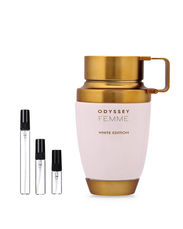 Armaf Odyssey Femme White Edition Woman sample – decant in a glass spray vial (2, 5 or 10 ml)