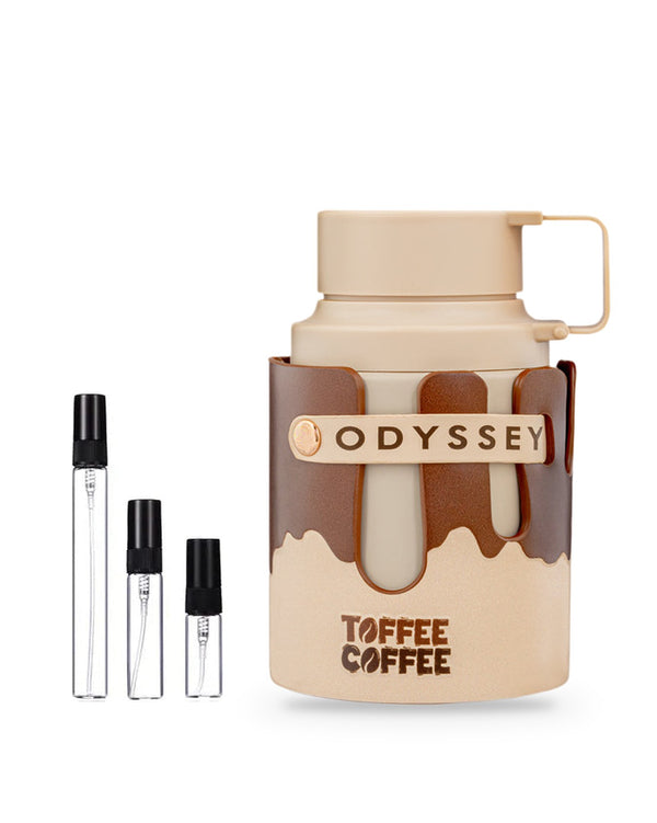 Armaf Odyssey Toffee Coffee Cafe Edition sample – decant in a glass spray vial (2, 5 or 10 ml)