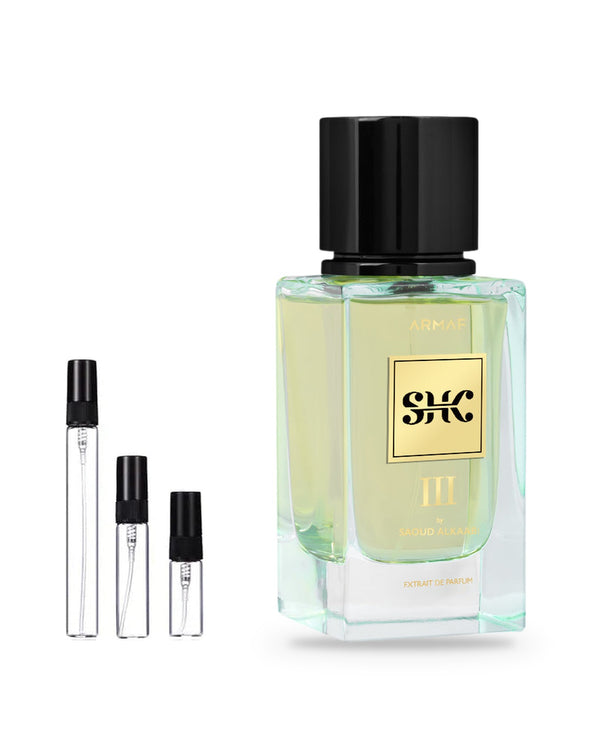 Armaf SHK III sample – decant in a glass spray vial (2, 5 or 10 ml)