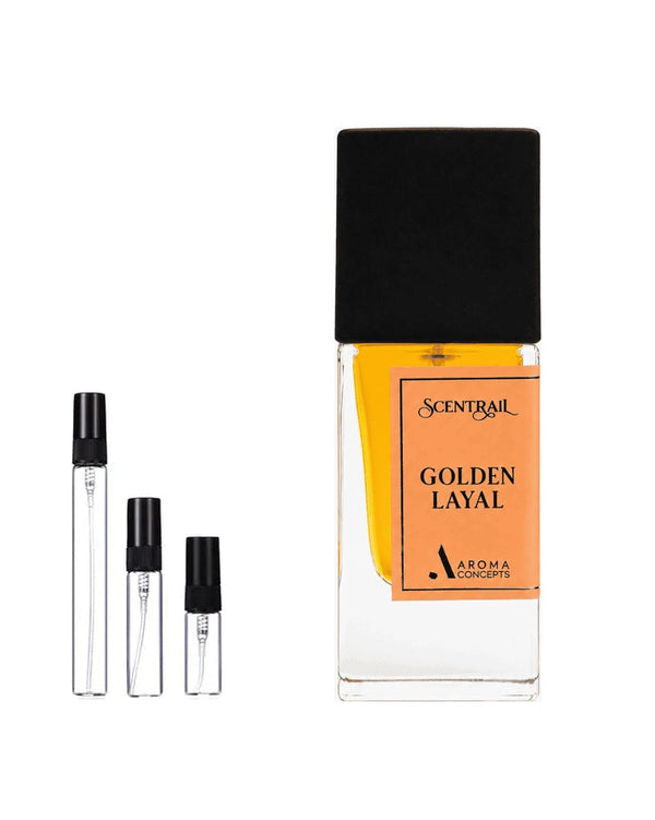 Aroma Concepts Scentrail Golden Layal sample – decant in a glass spray vial (2, 5 or 10 ml)