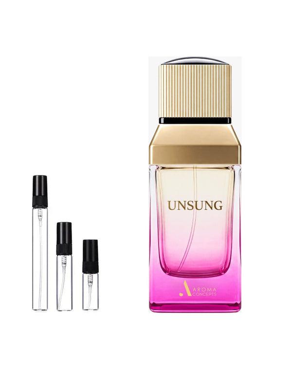 Aroma Concepts Unsung sample – decant in a glass spray vial (2, 5 or 10 ml)