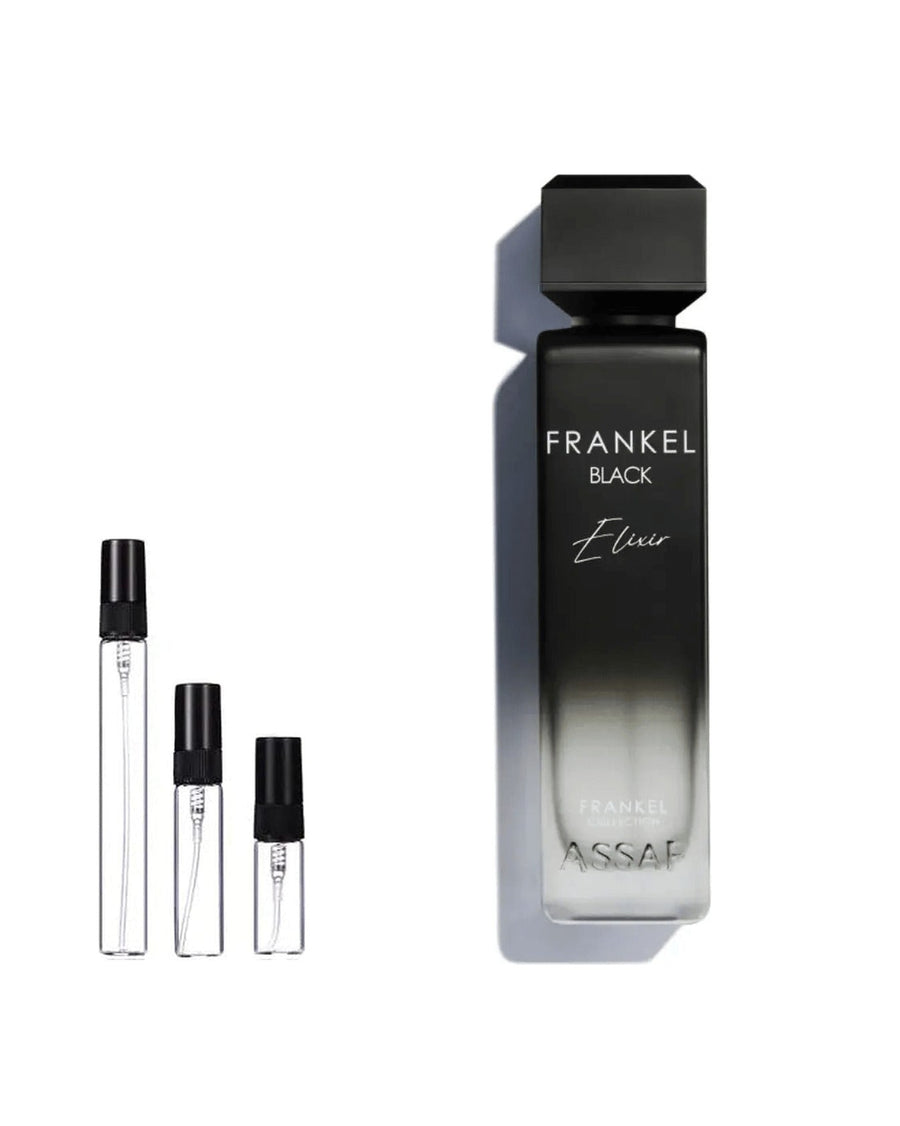 Assaf Frankel Black Elixir sample – decant in a glass spray vial (2, 5 or 10 ml)