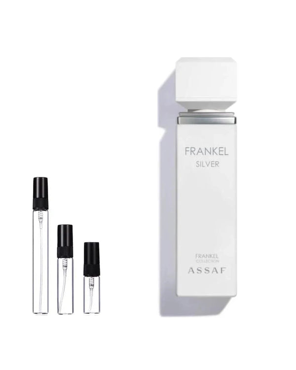 Assaf Frankel Silver sample – decant in a glass spray vial (2, 5 or 10 ml)