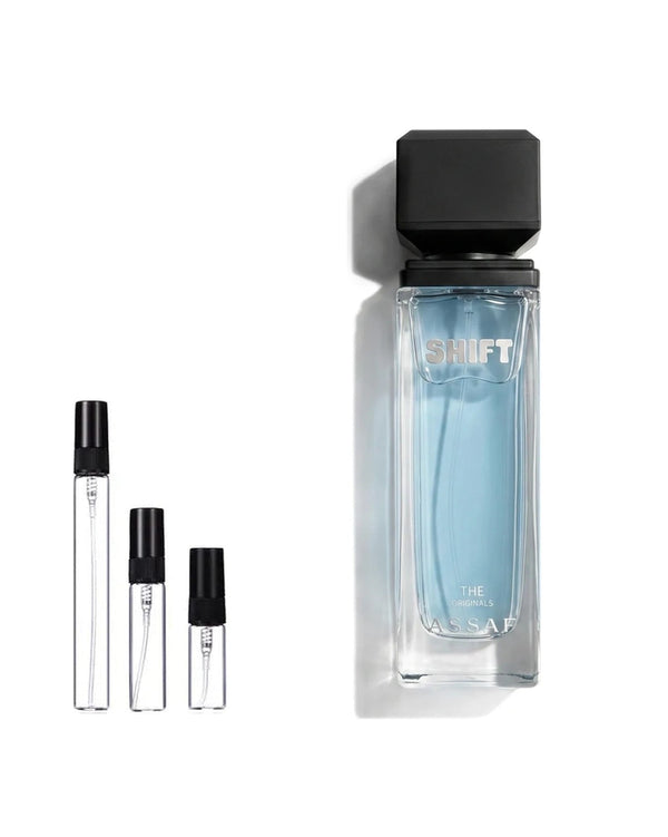 Assaf Shift sample – decant in a glass spray vial (2, 5 or 10 ml)