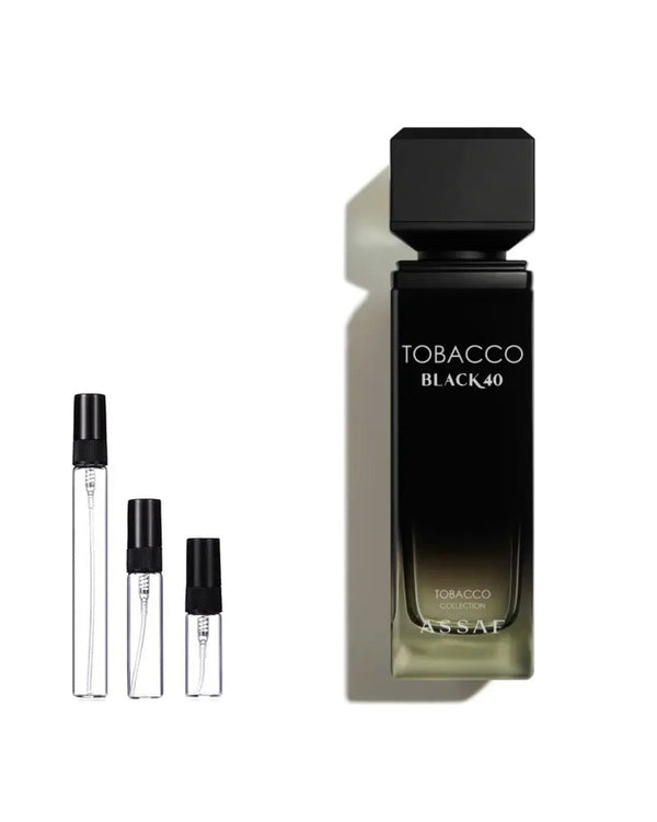 Assaf Tobacco Black 40 sample – decant in a glass spray vial (2, 5 or 10 ml)