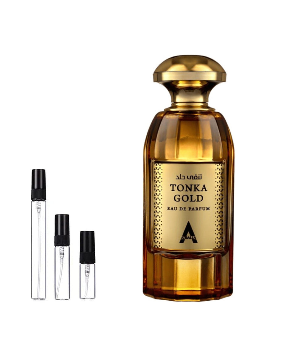 Atralia Tonka Gold sample – decant in a glass spray vial (2, 5 or 10 ml)