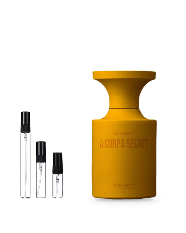 BORNTOSTANDOUT A Corps Secret sample – decant in a glass spray vial (2, 5 or 10 ml)
