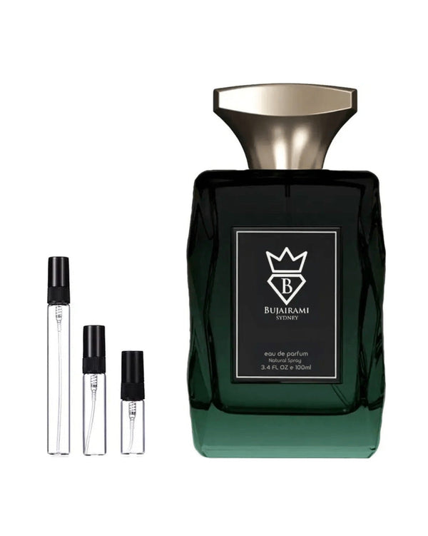 Bujairami 2000 sample – decant in a glass spray vial (2, 5 or 10 ml)