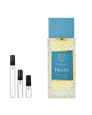 Bujairami Hectic sample – decant in a glass spray vial (2, 5 or 10 ml)