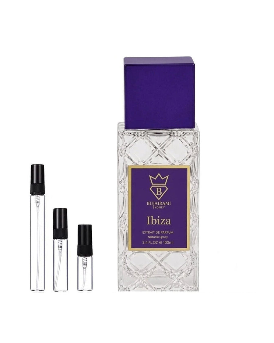 Bujairami Ibiza sample – decant in a glass spray vial (2, 5 or 10 ml)