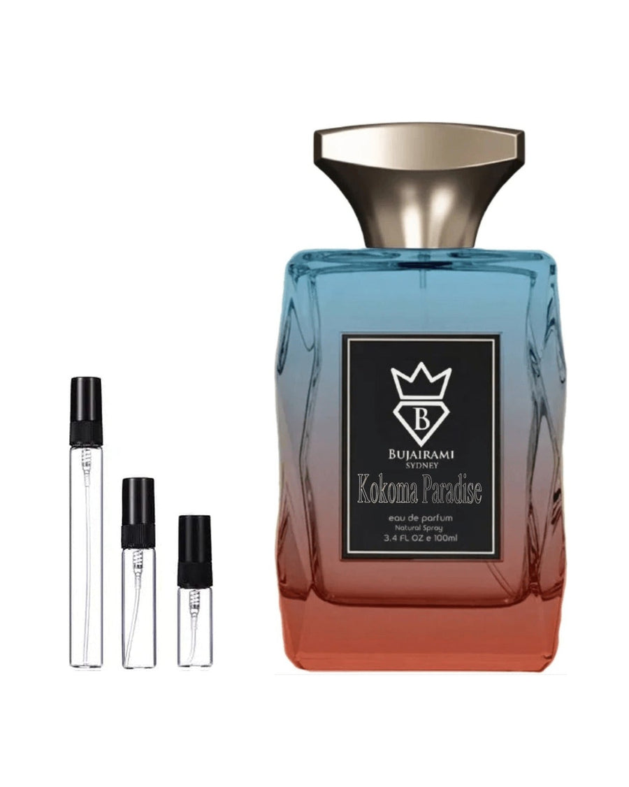 Bujairami Kokoma Paradise sample – decant in a glass spray vial (2, 5 or 10 ml)