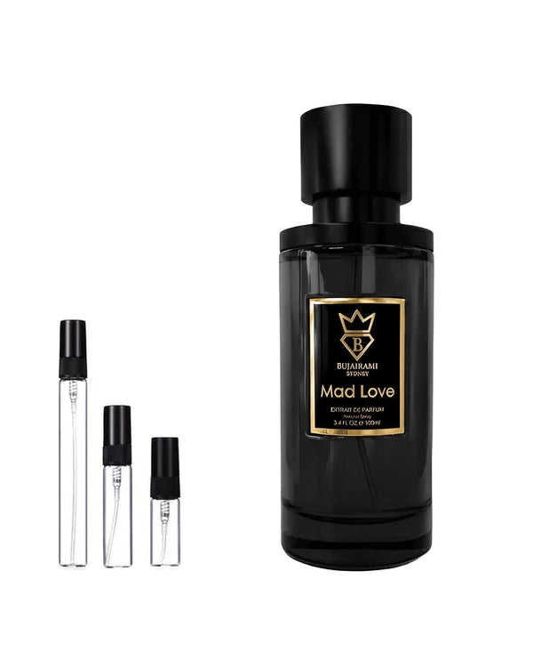 Bujairami Mad Love sample – decant in a glass spray vial (2, 5 or 10 ml)