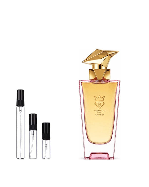 Bujairami Only Ever sample – decant in a glass spray vial (2, 5 or 10 ml)