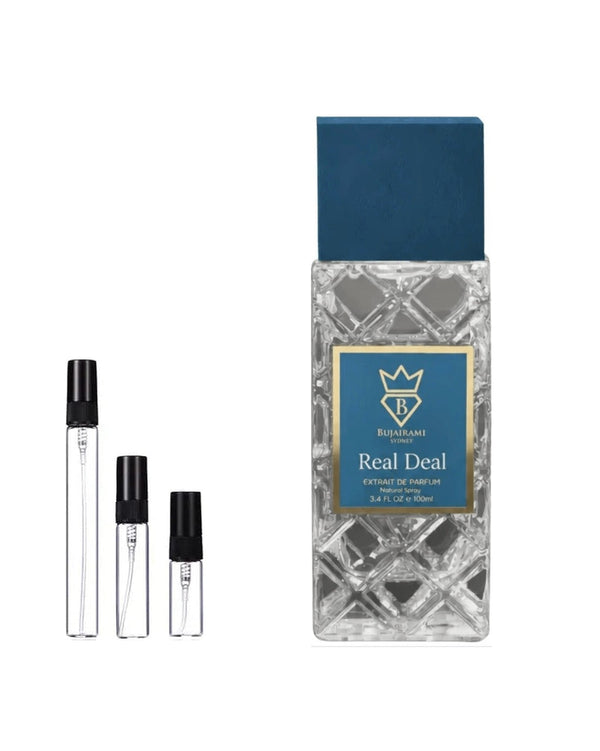 Bujairami Real Deal Extrait sample – decant in a glass spray vial (2, 5 or 10 ml)