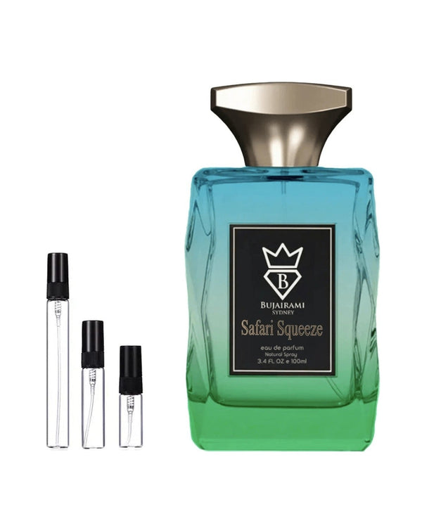 Bujairami Safari Squeeze sample – decant in a glass spray vial (2, 5 or 10 ml)