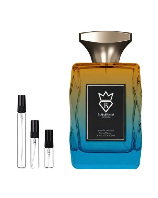 Bujairami Sandy Shores sample – decant in a glass spray vial (2, 5 or 10 ml)