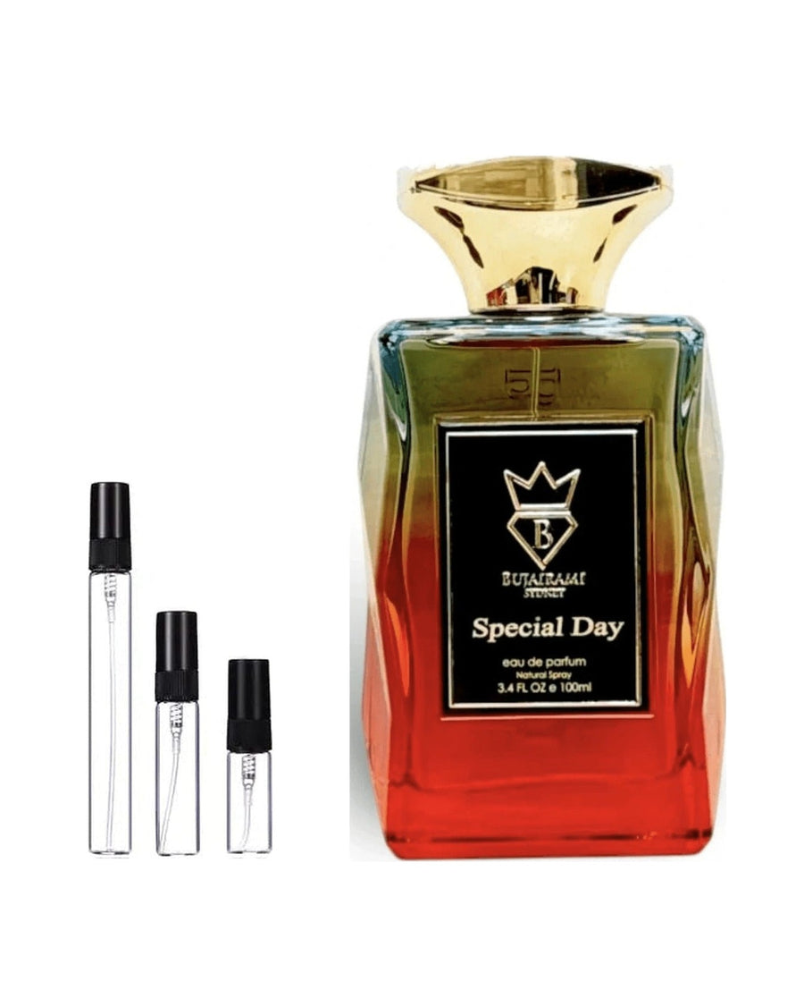 Bujairami Special Day sample – decant in a glass spray vial (2, 5 or 10 ml)
