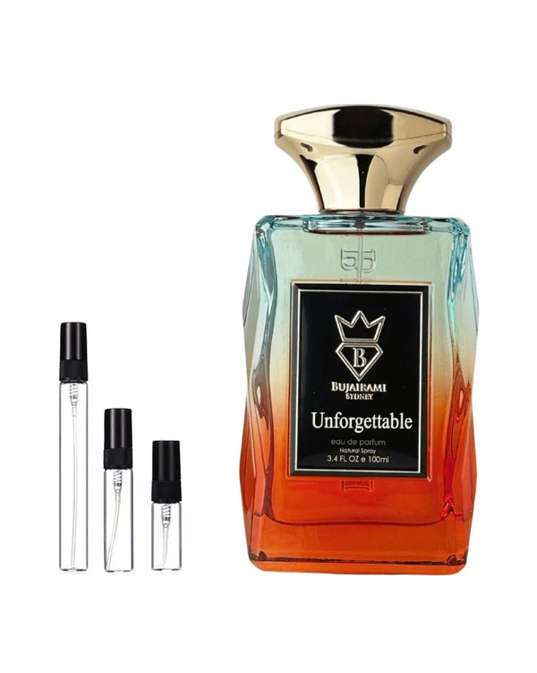 Bujairami Unforgettable sample – decant in a glass spray vial (2, 5 or 10 ml)