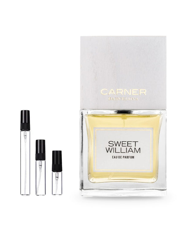 Carner Barcelona Sweet William sample – decant in a glass spray vial (2, 5 or 10 ml)