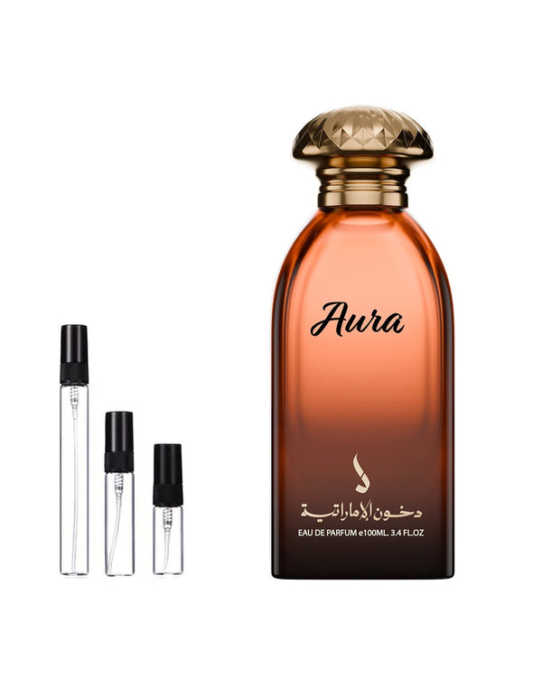 Dkhoon Emirates Aura sample – decant in a glass spray vial (2, 5 or 10 ml)