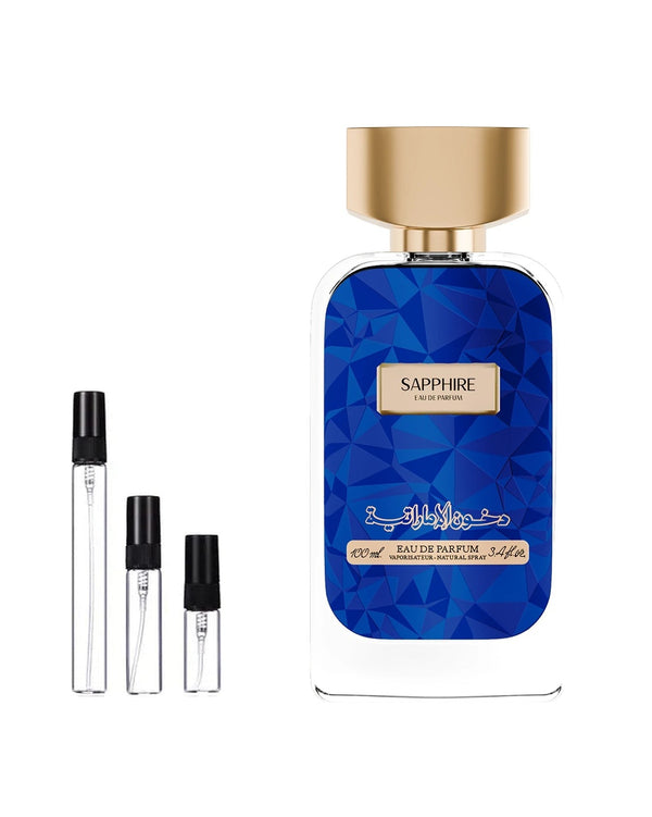 Dkhoon Emirates Sapphire sample – decant in a glass spray vial (2, 5 or 10 ml)