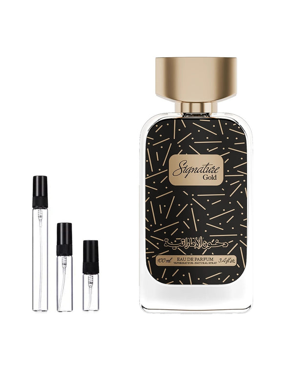 Dkhoon Emirates Signature Gold sample – decant in a glass spray vial (2, 5 or 10 ml)