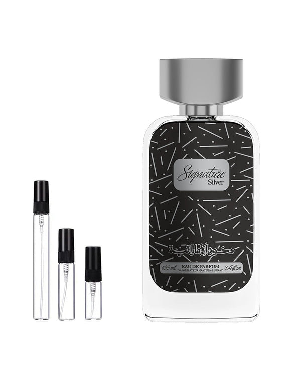 Dkhoon Emirates Signature Silver sample – decant in a glass spray vial (2, 5 or 10 ml)