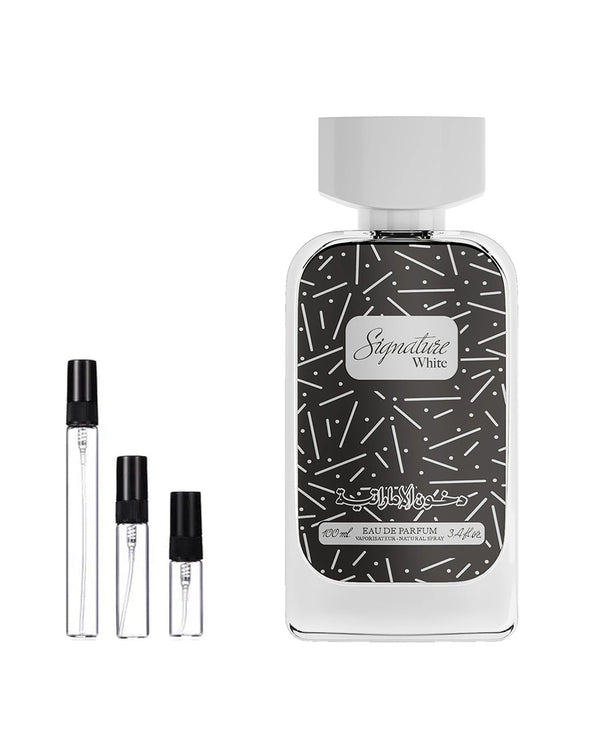 Dkhoon Emirates Signature White sample – decant in a glass spray vial (2, 5 or 10 ml)