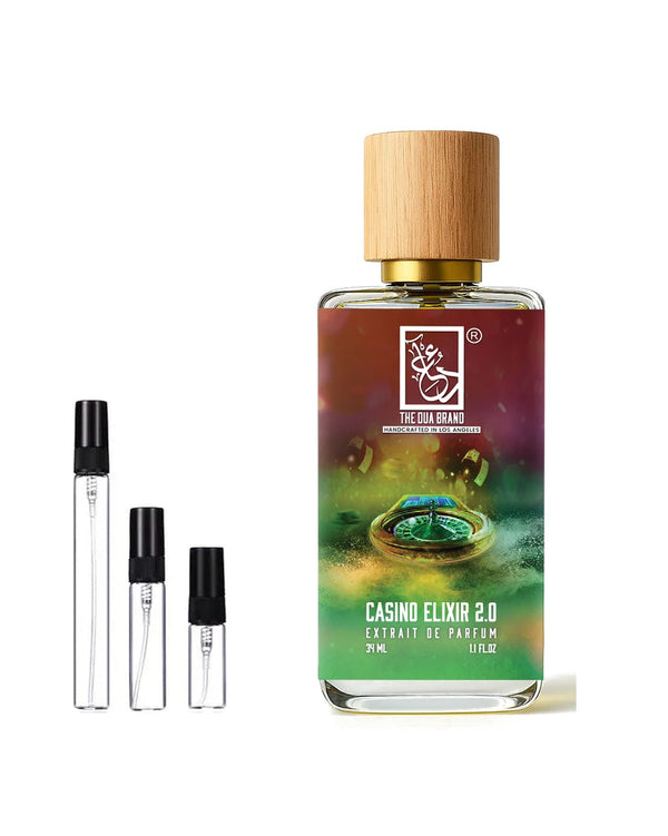 Dua Fragrances Dua Casino Elixir 2.0 Extrait sample – decant in a glass spray vial (2, 5 or 10 ml)