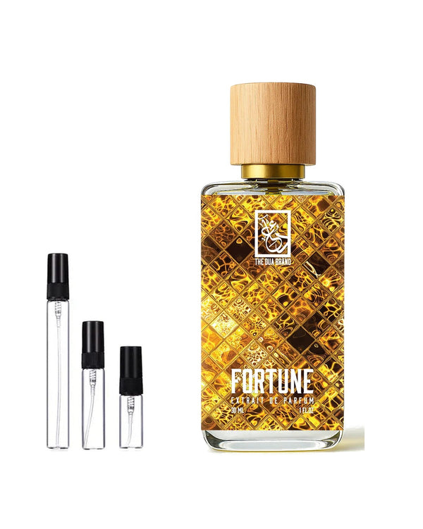 Dua Fragrances Dua Fortune Extrait sample – decant in a glass spray vial (2, 5 or 10 ml)