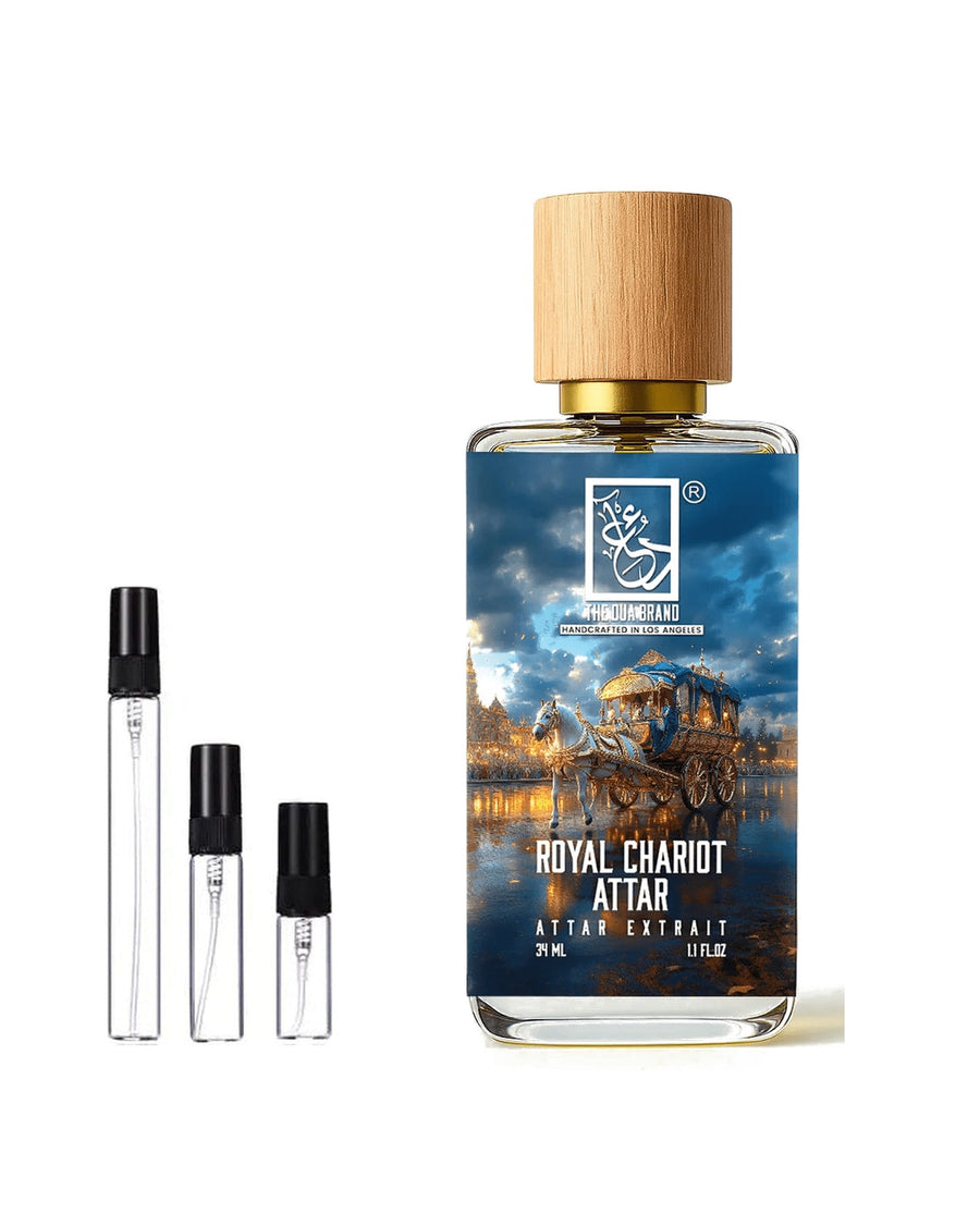Dua Fragrances Dua Royal Chariot Attar Extrait sample – decant in a glass spray vial (2, 5 or 10 ml)