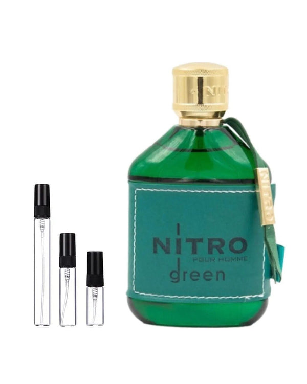 Dumont Nitro Green sample – decant in a glass spray vial (2, 5 or 10 ml)