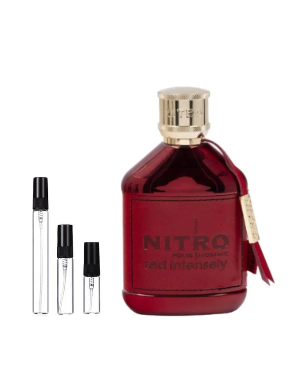 Dumont Nitro Red Intensely sample – decant in a glass spray vial (2, 5 or 10 ml)