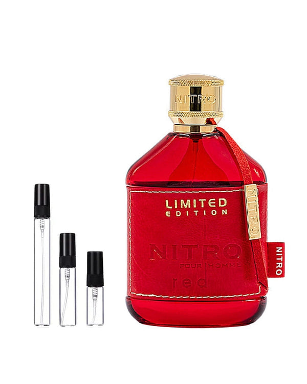 Dumont Nitro Red Limited Edition sample – decant in a glass spray vial (2, 5 or 10 ml)
