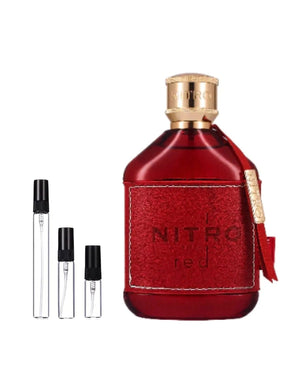 Dumont Nitro Red sample – decant in a glass spray vial (2, 5 or 10 ml)