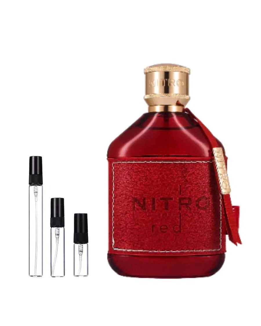Dumont Nitro Red sample – decant in a glass spray vial (2, 5 or 10 ml)