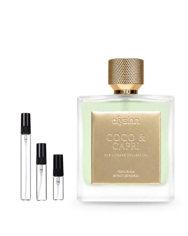Elysian Coco & Capri sample – decant in a glass spray vial (2, 5 or 10 ml)