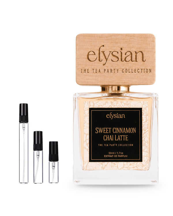 Elysian Sweet Cinnamon Chai Latte sample – decant in a glass spray vial (2, 5 or 10 ml)