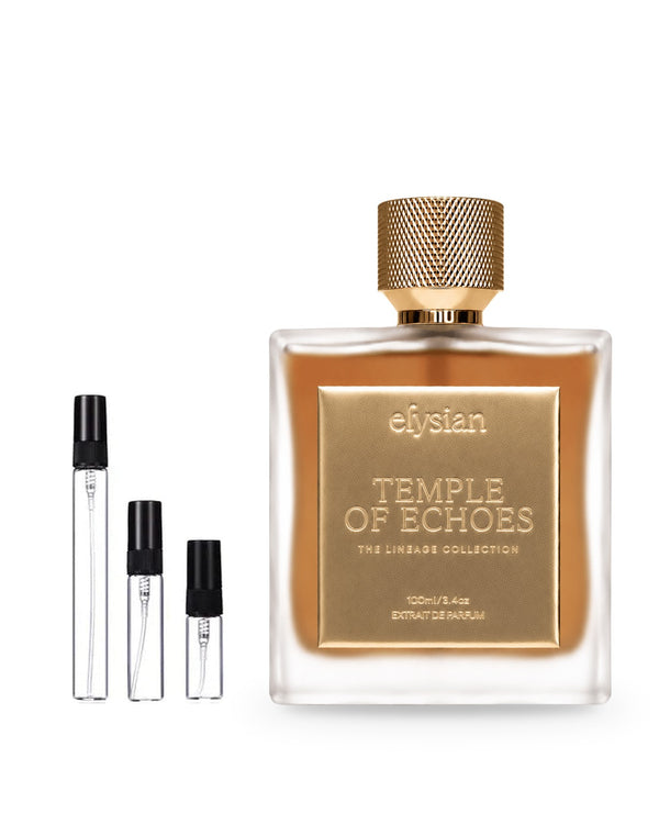 Elysian Temple of Echoes sample – decant in a glass spray vial (2, 5 or 10 ml)