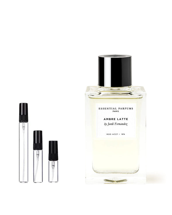 Essential Parfums Ambre Latte Eau de Parfum Sample – 2, 5 or 10 ml decant in a glass spray vial