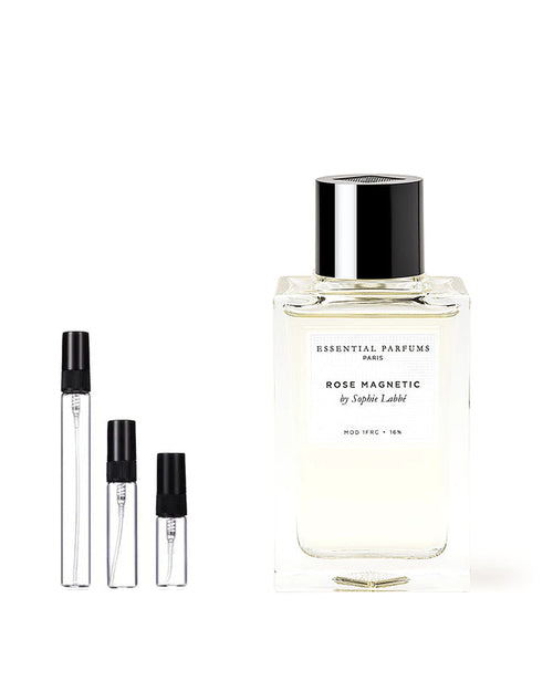 Essential Parfums Rose Magnetic sample – 10 ml decant in a glass spray vial