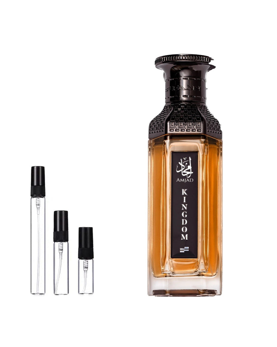 Faan Amjad Kingdom sample – decant in a glass spray vial (2, 5 or 10 ml)