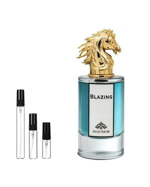 Fragrance World Blazing sample – decant in a glass spray vial (2, 5 or 10 ml)