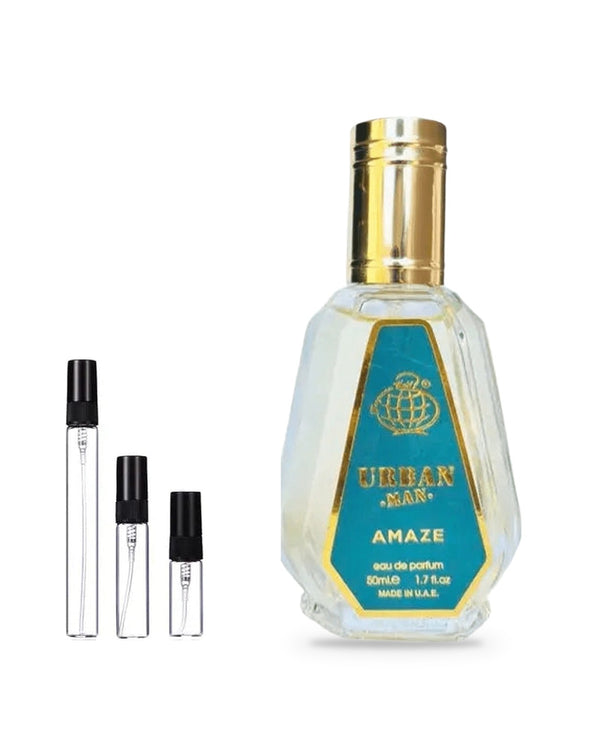 Fragrance World Urban Man Amaze sample – decant in a glass spray vial (2, 5 or 10 ml)