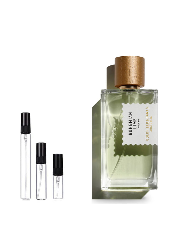 Goldfield &amp; Banks Bohemian Lime Eau de Parfum Sample – 2, 5 or 10 ml decant in a glass spray vial