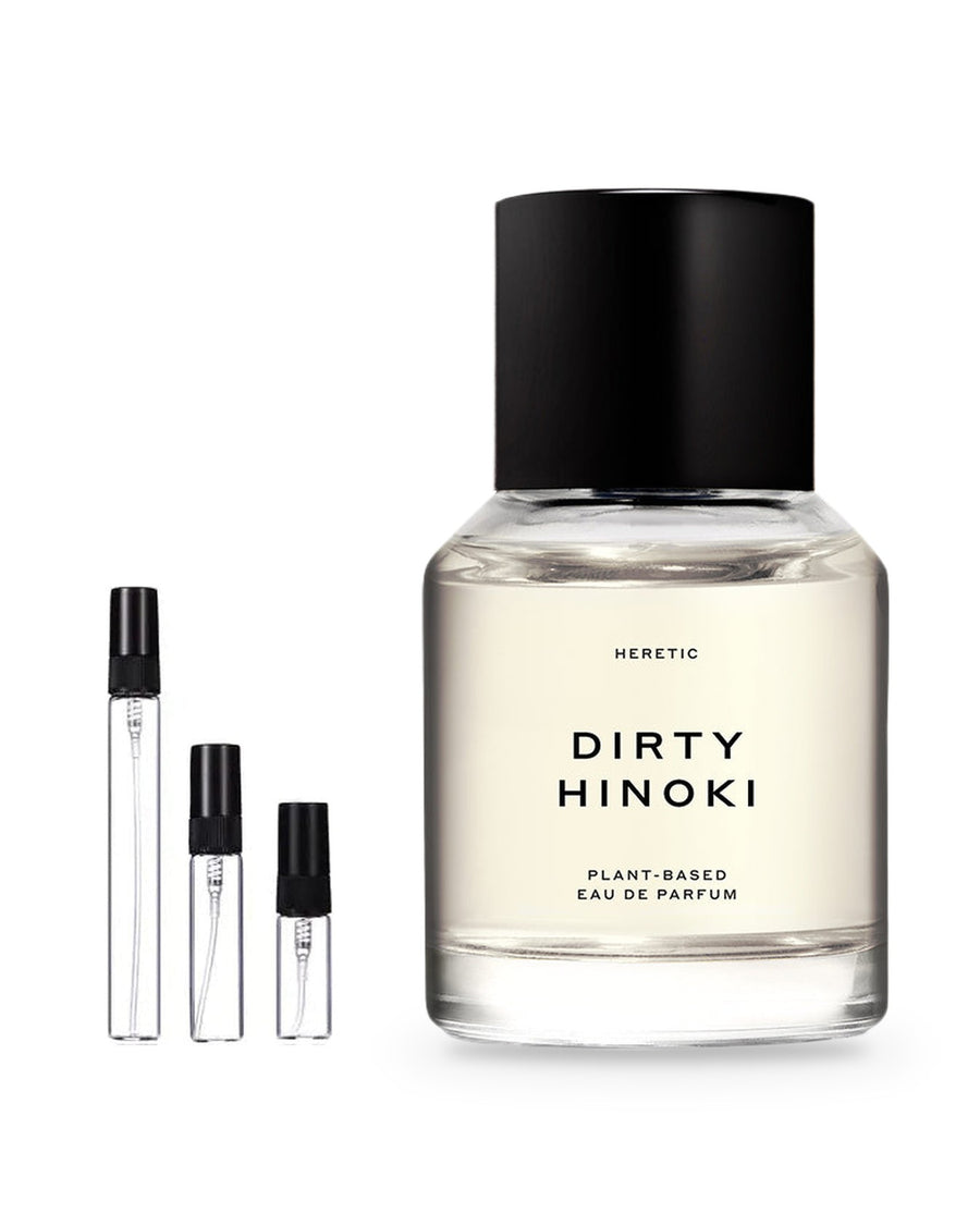 Heretic Dirty Hinoki sample – decant in a glass spray vial (2, 5 or 10 ml)