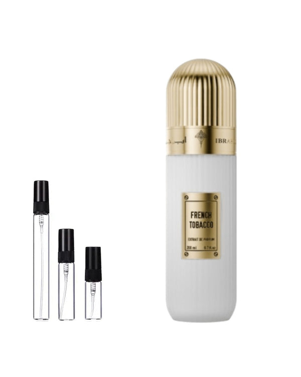Ibraheem Al Qurashi French Tobacco sample – decant in a glass spray vial (2, 5 or 10 ml)